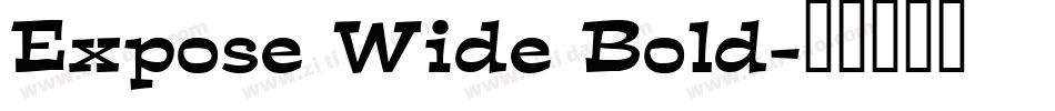 Expose Wide Bold字体转换